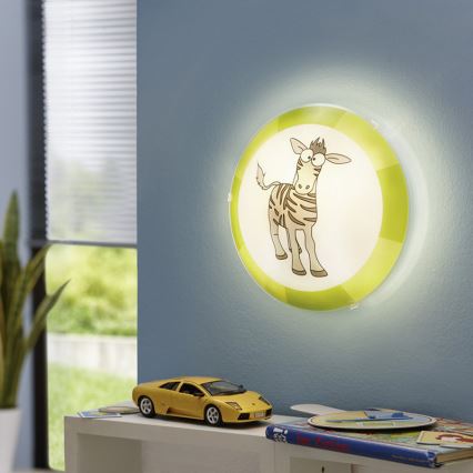 Eglo 94458 - Plafonnière kinderkamer BIUBIU 1xE27/60W/230V zebra