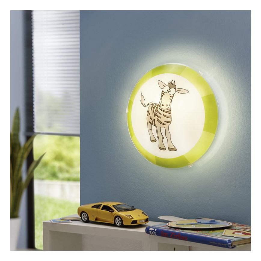 Eglo 94458 - Plafonnière kinderkamer BIUBIU 1xE27/60W/230V zebra