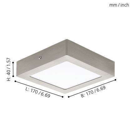 Eglo 94524 - LED Plafondverlichting FUEVA 1 LED/10,9W/230V