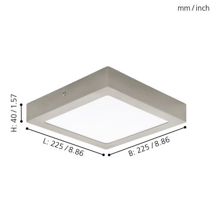 Eglo 94526 - LED Plafondverlichting FUEVA 1 LED/16,5W/230V