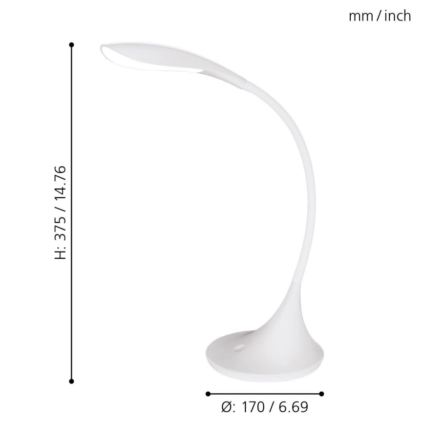 Eglo - LED Tafellamp dimbaar 1xLED/4,5W/230V wit