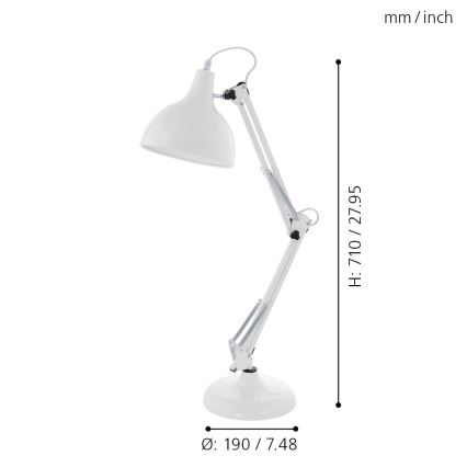 Eglo - Tafellamp 1xE27/40W/230V