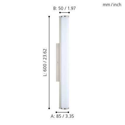 Eglo - LED Badkamerlamp 1xLED/16W/230V IP44