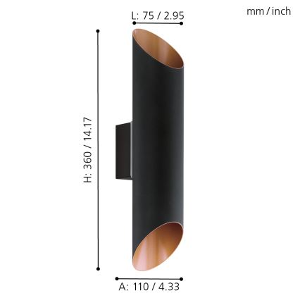 Eglo - LED Buitenlamp 2xLED/3,7W/230V IP44