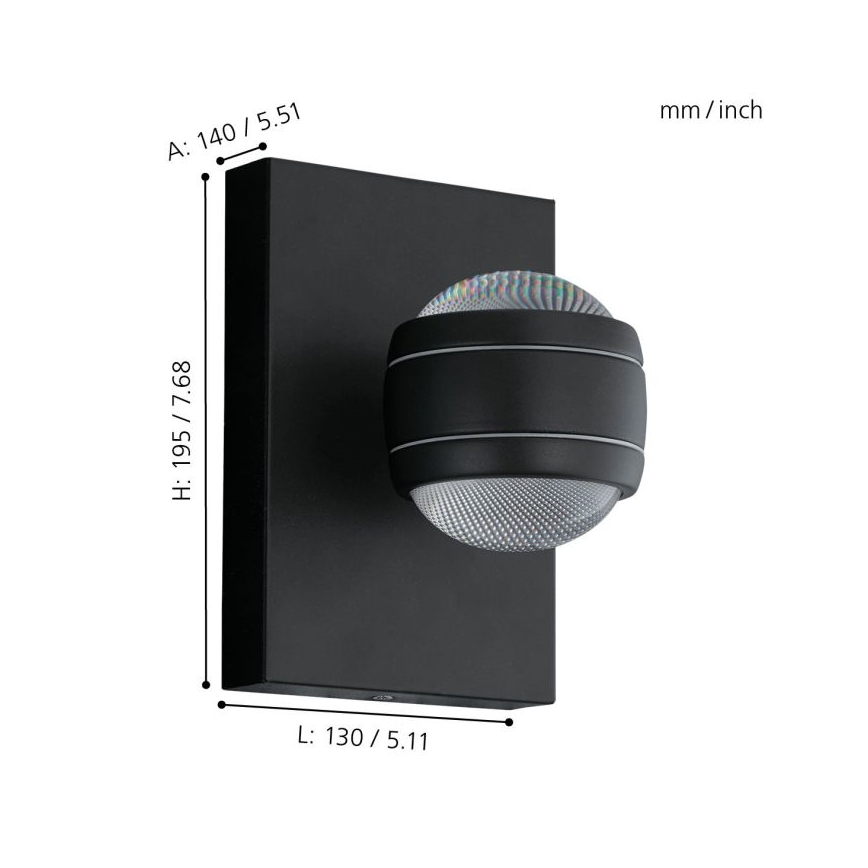 Eglo - LED Buitenlamp 2xLED/3,7W/230V IP44