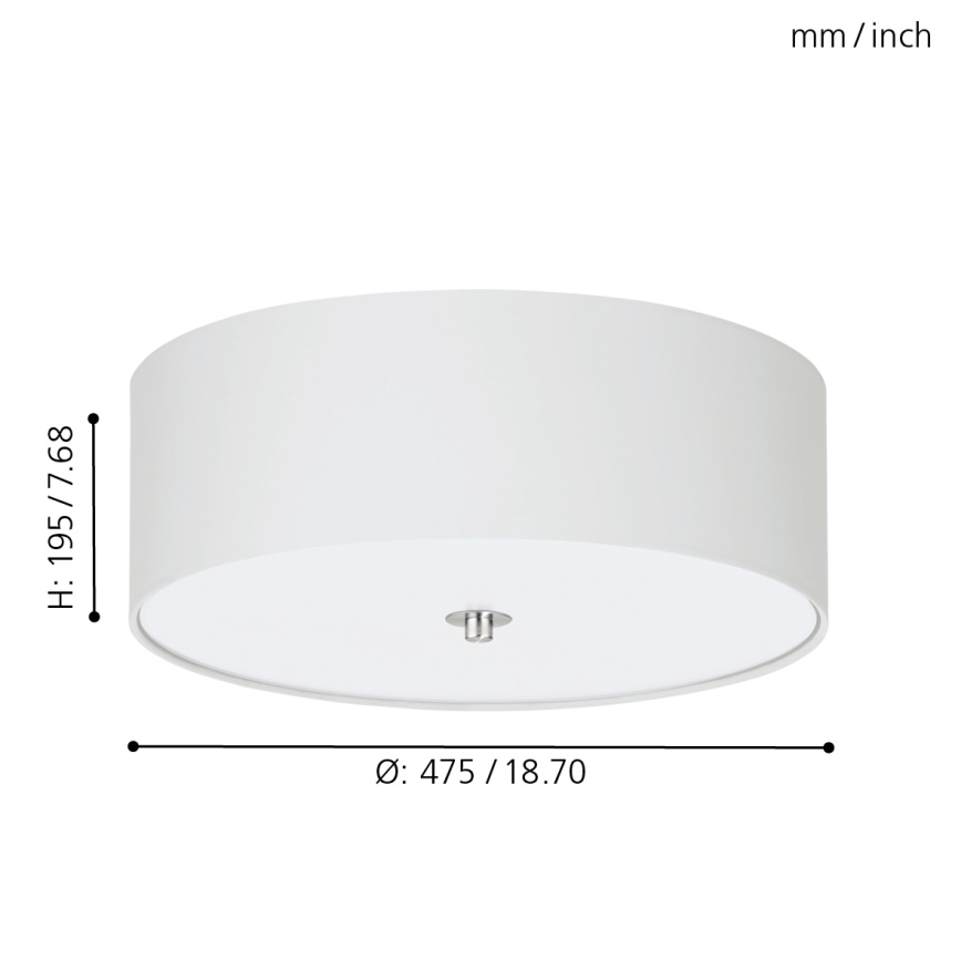 Eglo - Plafondlamp 3xE27/60W/230V