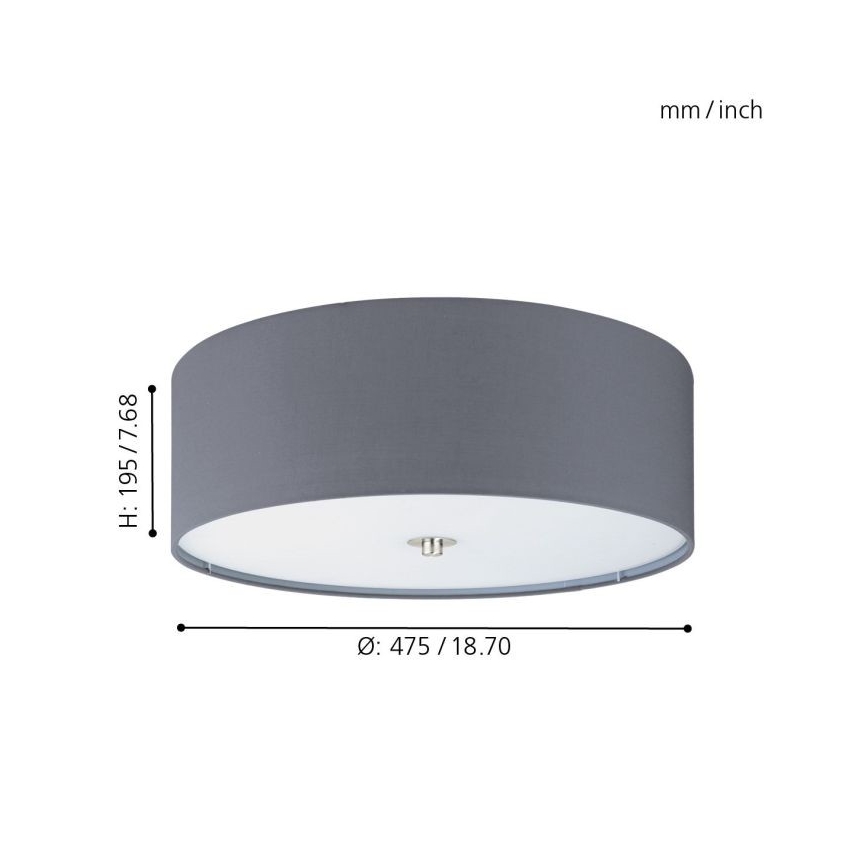 Eglo - Plafondlamp 3xE27/60W/230V
