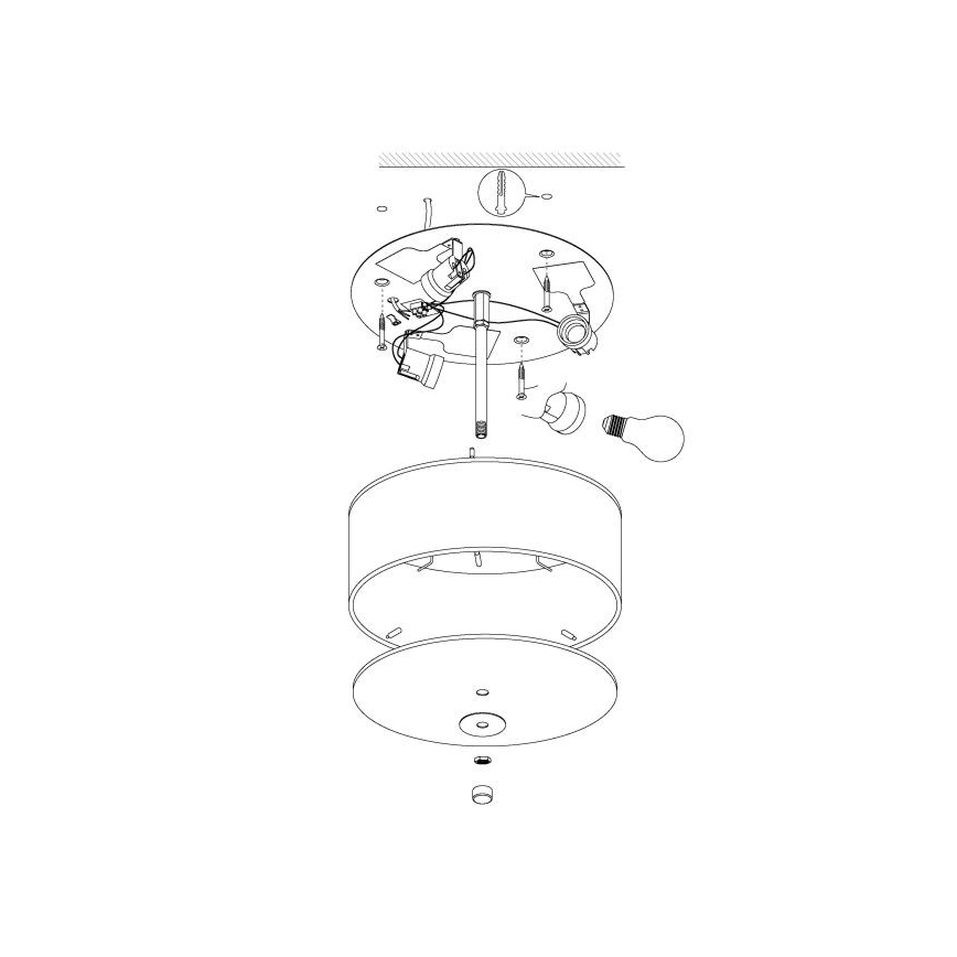 Eglo - Plafondlamp 3xE27/60W/230V