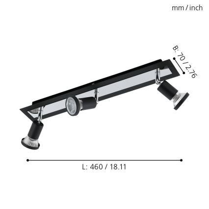 Eglo 94965 - LED Spot SARRIA 3xGU10-LED/5W/230V