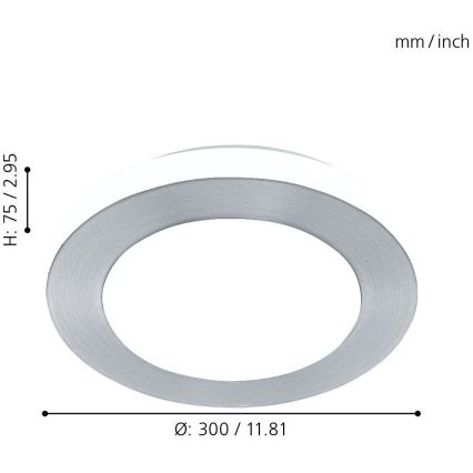 Eglo - LED Badkamerlamp LED 1xLED/11W/230V IP44