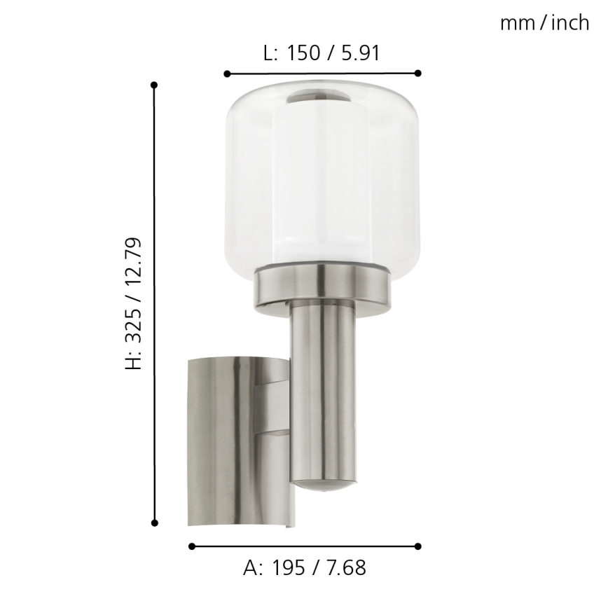 Eglo - Buiten wandlamp 1xE27/40W IP44