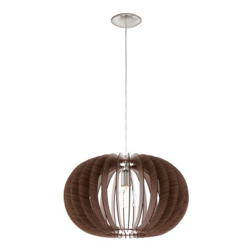 Eglo 95025 - Hanglamp aan een koord STELLATO 3xE27/40W/230V bruin