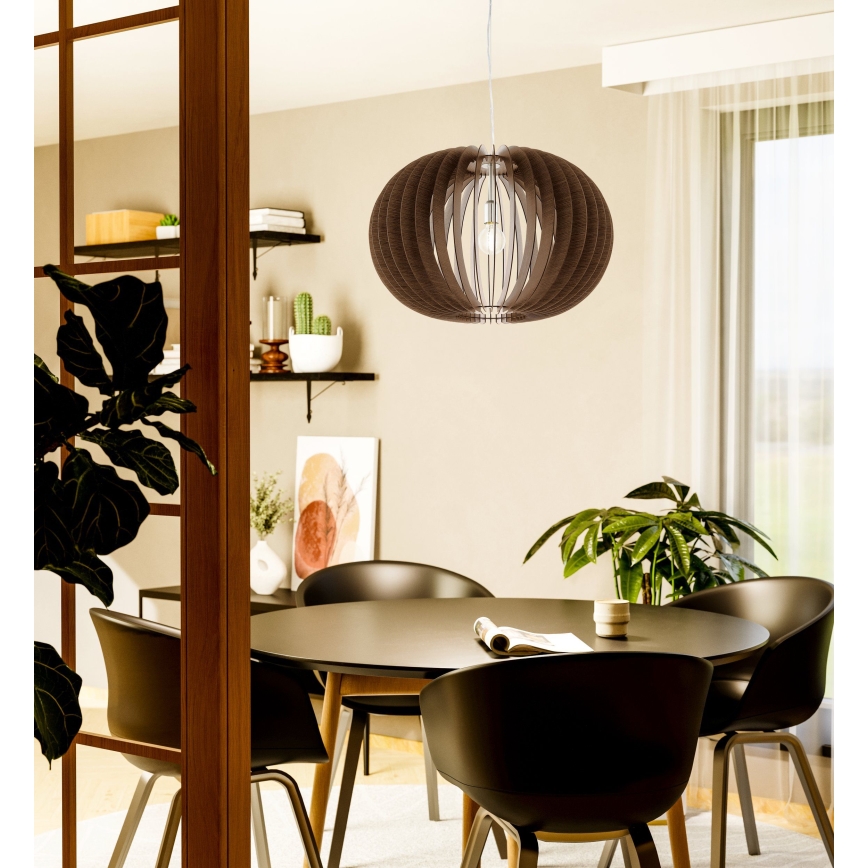 Eglo 95026 - Hanglamp met kabel STELLATO 1xE27/60W/230V Ø 70 cm bruin