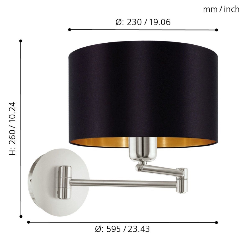 Eglo - Wandlamp 1xE27/60W/230V