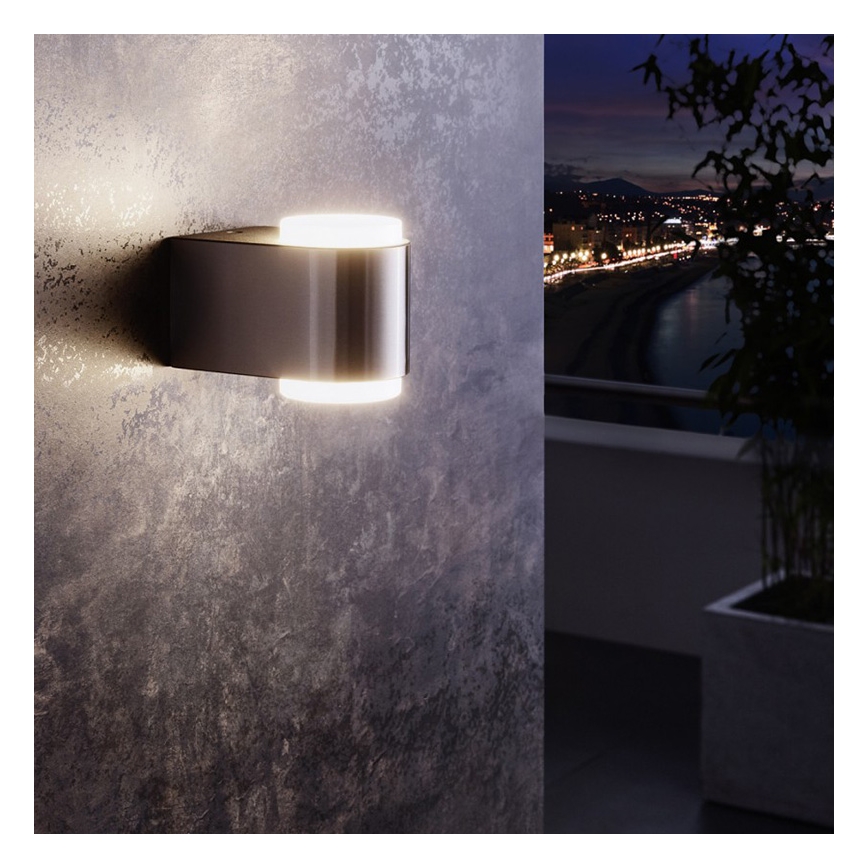 Eglo 95079 - Buiten wandlamp BRIONES 2xLED/3W/230V IP44