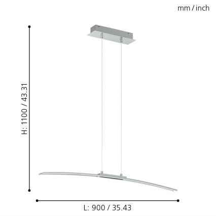 Eglo - LED Hanglamp LED/30W/230V