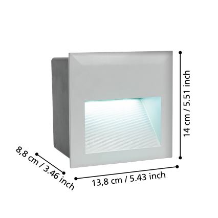 Eglo - LED Oriëntatielamp voor buiten 1xLED/3,7W/230V IP65