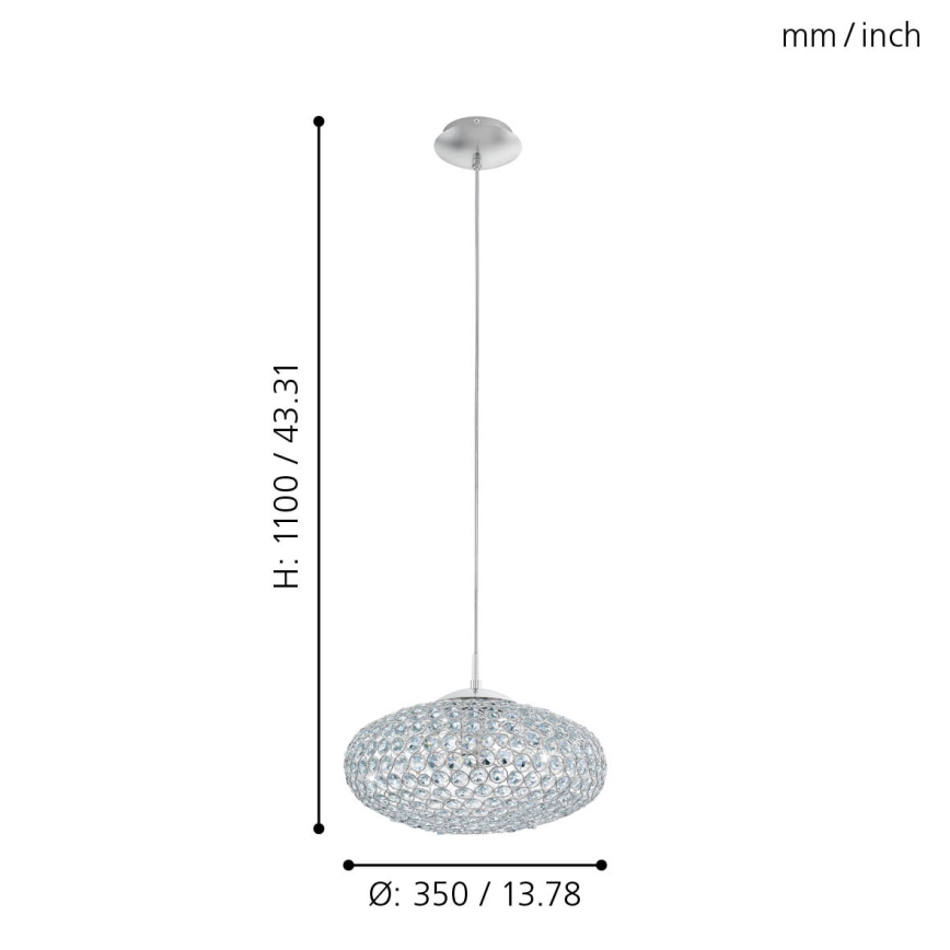 Eglo - Hanglamp aan een koord 1xE27/60W/230V