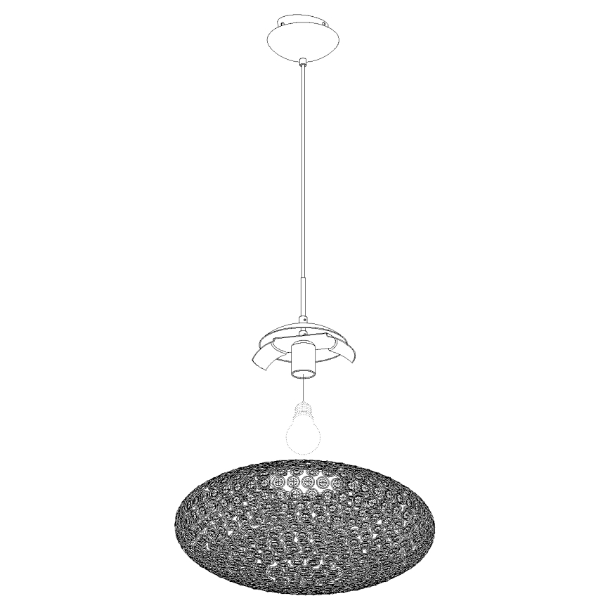 Eglo - Hanglamp aan een koord 1xE27/60W/230V