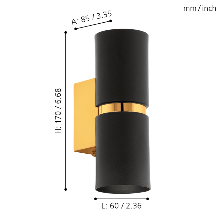 Eglo - LED Wandlamp 2xGU10-LED/4W/230V