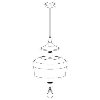 Eglo - Hanglamp 1xE27/60W/230V