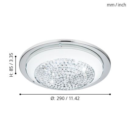 Eglo 95639 - LED inbouwarmatuur ACOLLA 3xLED/3,6W/230V