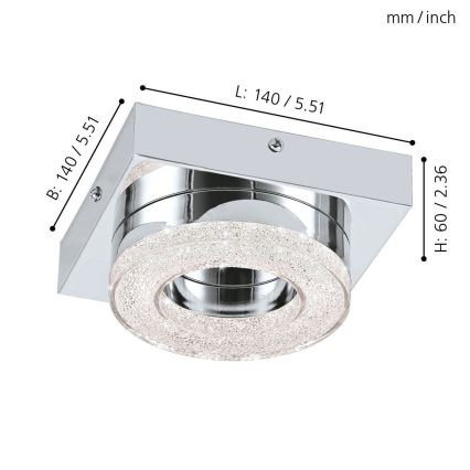 Eglo - LED Plafondlamp LED/4W/230V