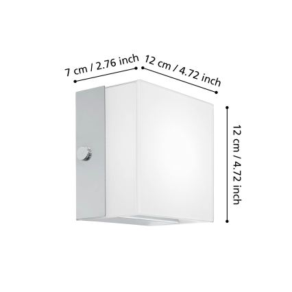 Eglo 95747 - LED-wandlamp ALEA 2 LED/3,7W/230V