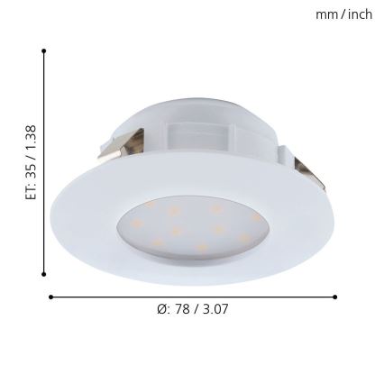 Eglo - LED inbouwspot LED/4,9W/230V