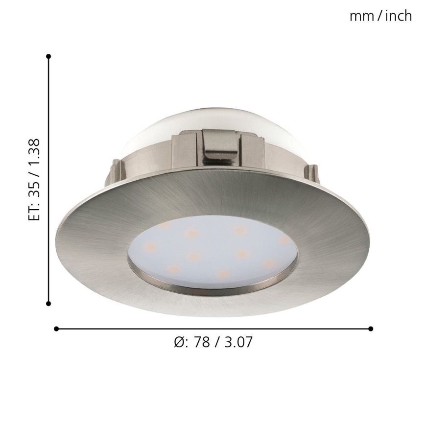 Eglo - SET 3x LED Inbouwlamp PINEDA 1xLED/4,9W/230V