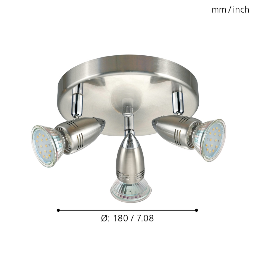 Eglo - LED Spot LED 3xGU10-LED/3W/230V