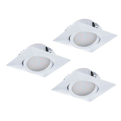 Eglo - Set van 3 LED-inbouwspots PINEDA LED/4,9W/230V