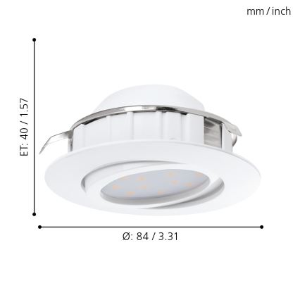 Eglo - SET 3x Dimbare LED hangende plafond verlichting PINEDA 1xLED/5,5W/230V