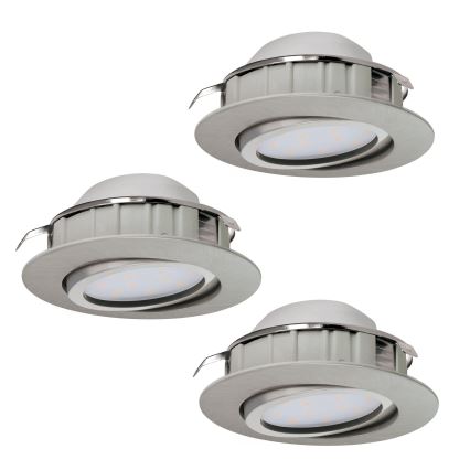 Eglo - Set van 3 LED-inbouwspots PINEDA LED/6W/230V