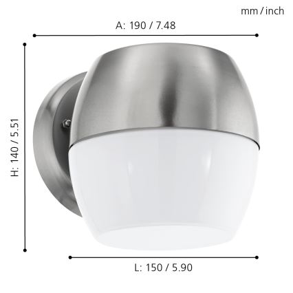 Eglo - LED Wandlamp voor buiten LED/11W IP44