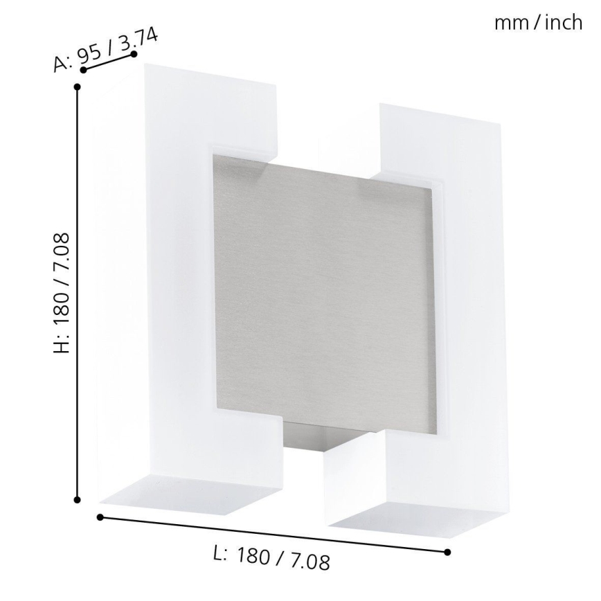 Eglo 95987 - LED buitenwandlamp SITIA 2xLED/4,8W IP44