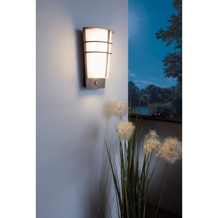 Eglo - LED Wandlamp voor buiten met sensor 2xLED/2,5W