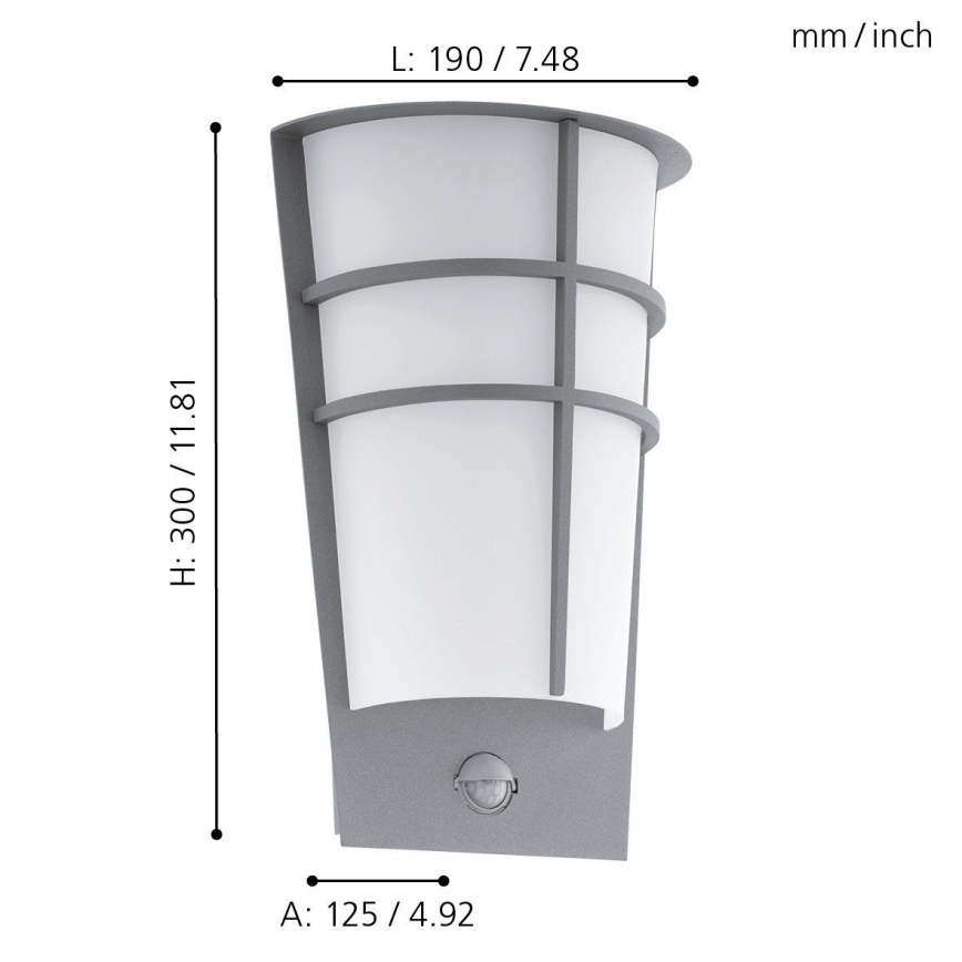 Eglo - LED Wandlamp voor buiten met sensor 2xLED/2,5W
