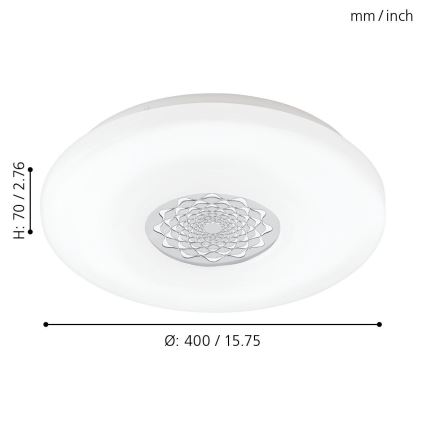 Eglo - LED Plafondverlichting LED/24W/230V