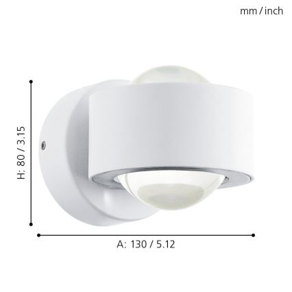 Eglo - LED Wandlamp 2xLED/2,5W/230V