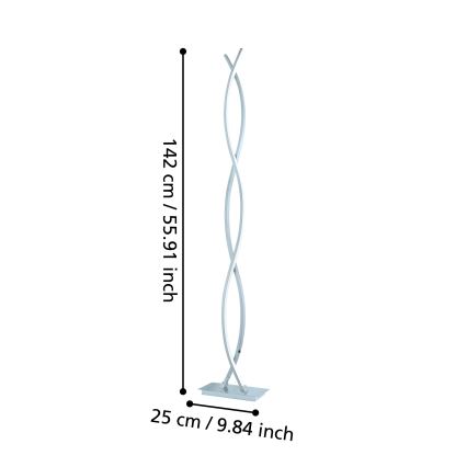 Eglo - LED vloerlamp LED/36W/230V glanzend chroom