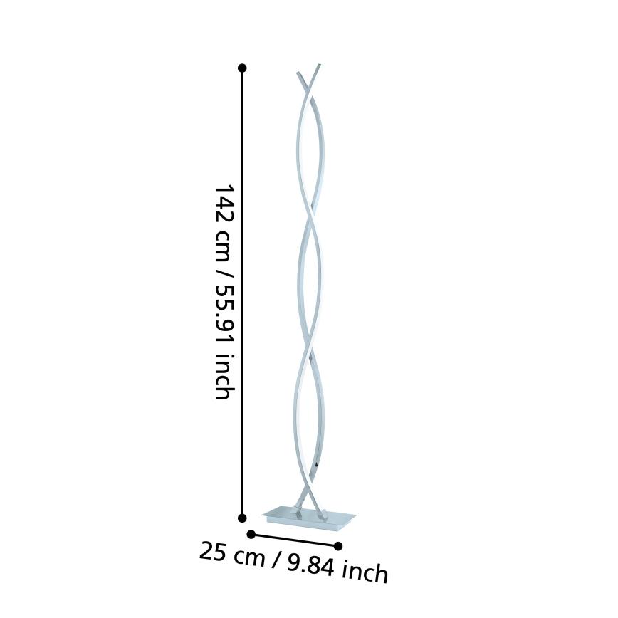 Eglo - LED vloerlamp LED/36W/230V glanzend chroom