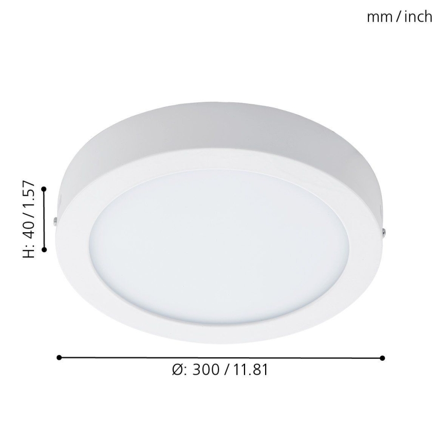 Eglo 96168 - LED plafondlamp voor badkamer FUEVA 1, LED/22W/230V, IP44, Ø 30 cm