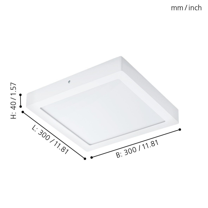 Eglo 96169 - LED-plafondlamp voor badkamer FUEVA 1 LED/22W/230V IP44 30x30 cm