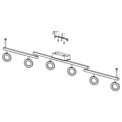 Eglo - Spot 6xLED/3,2W + 3xLED/3,3/230V