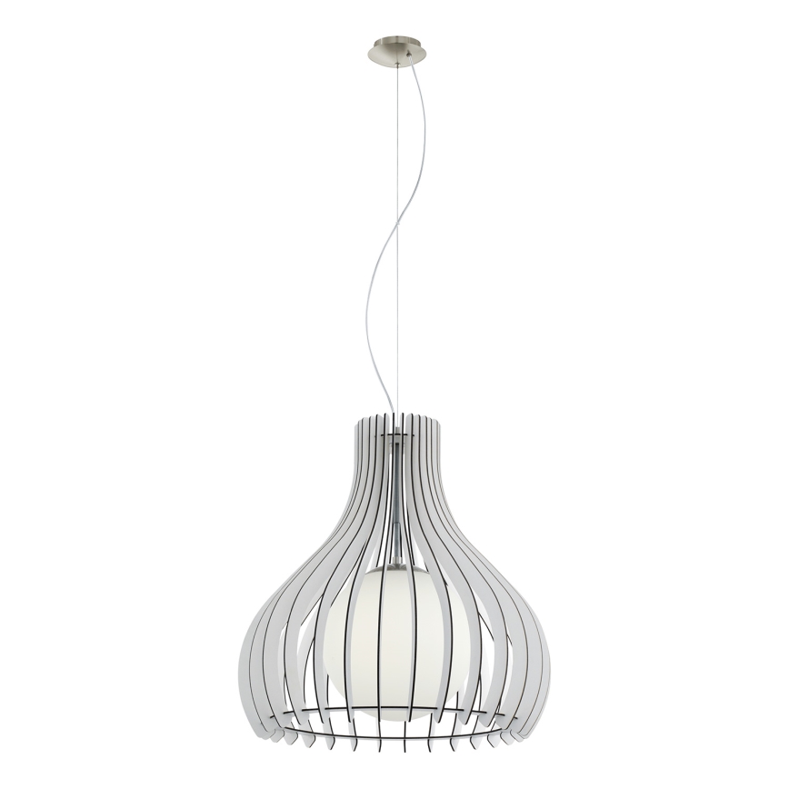 Eglo 96211 - Hanglamp aan kabel TINDORI 1xE27/60W/230V Ø 50 cm wit