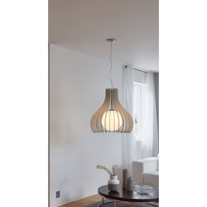 Eglo 96211 - Hanglamp aan kabel TINDORI 1xE27/60W/230V Ø 50 cm wit