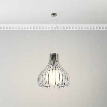 Eglo 96211 - Pendellamp TINDORI met kabel 1xE27/60W/230V Ø 50 cm wit