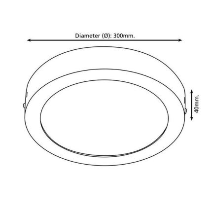 Eglo 96246 - LED-badkamerarmatuur FUEVA 1 LED/22W/230V IP44 Ø 30 cm