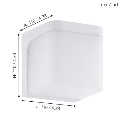 Eglo - LED Wandlamp voor buiten LED/4,9W/230V IP44